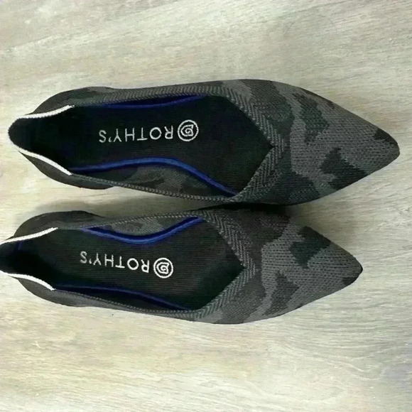 Rothy’s gray camo print points pointed toe flats size 8 - Picture 2 of 7